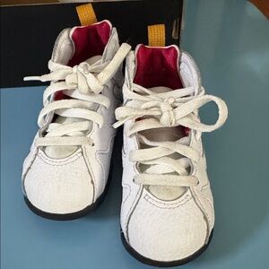 Kids' Jordan 7 Retro White Sneakers (TD)